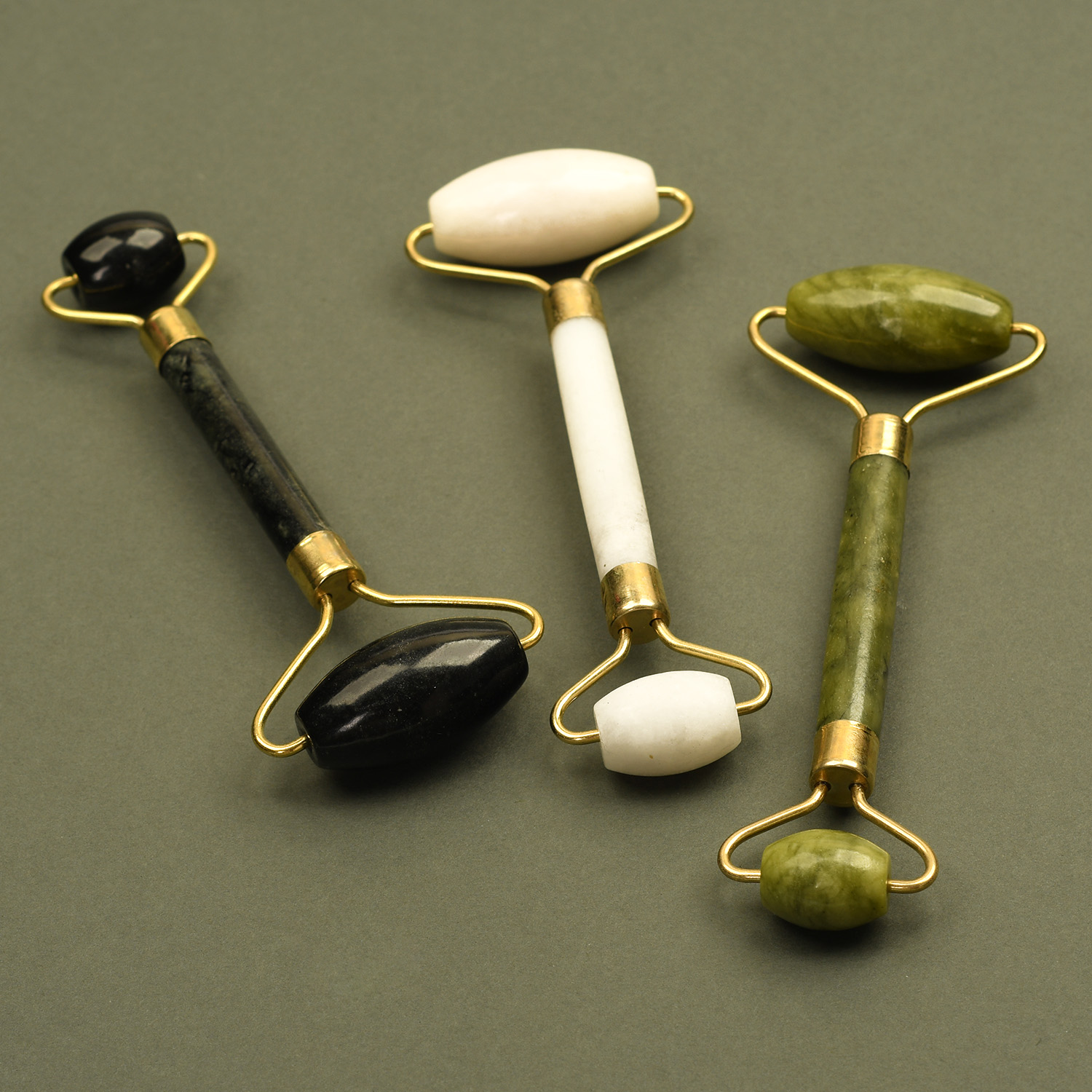 ست گواشا و جید رولر سنگ طبیعی | Ritual Stone Set